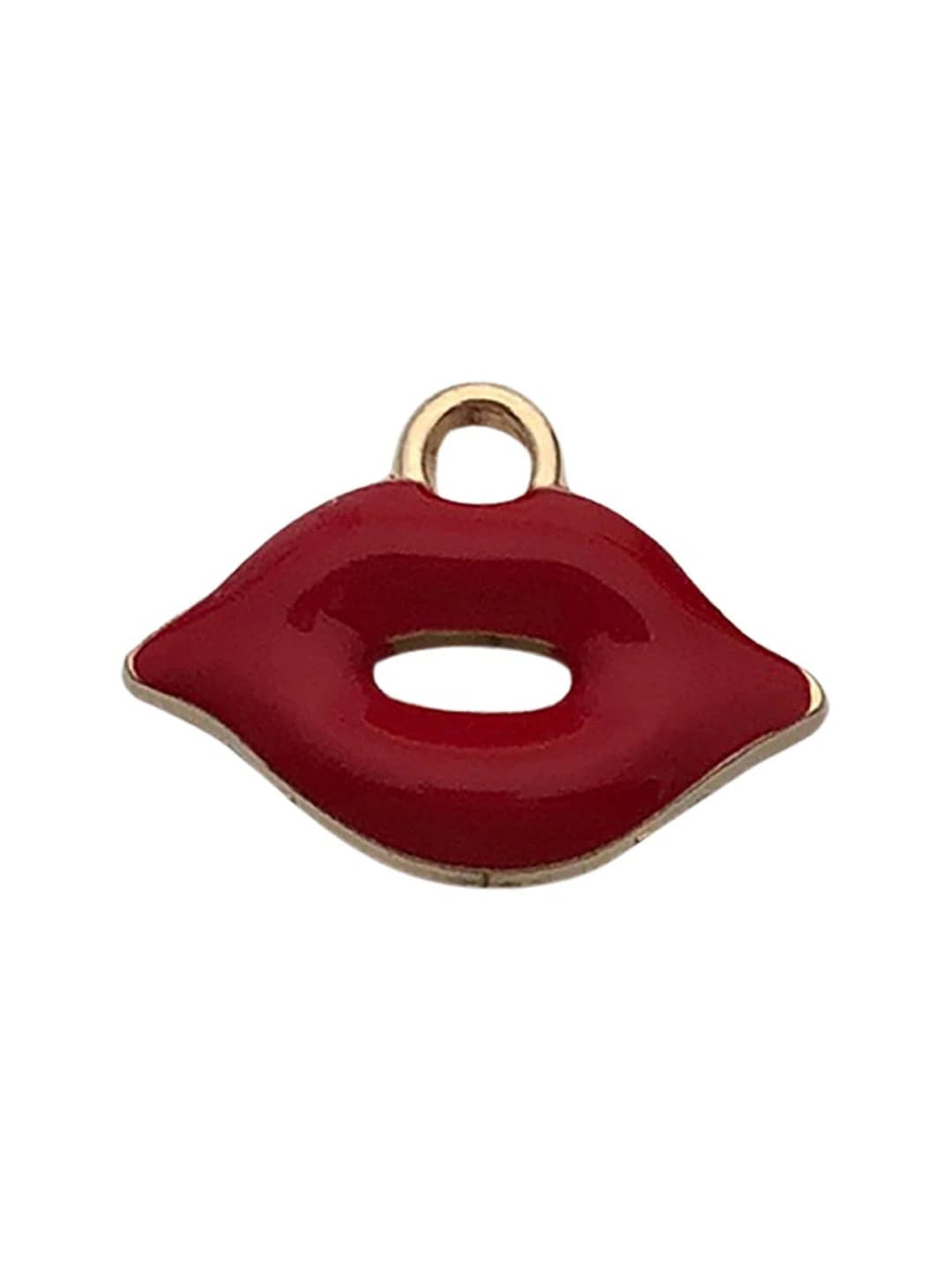 1 pc red lips 13x18mm