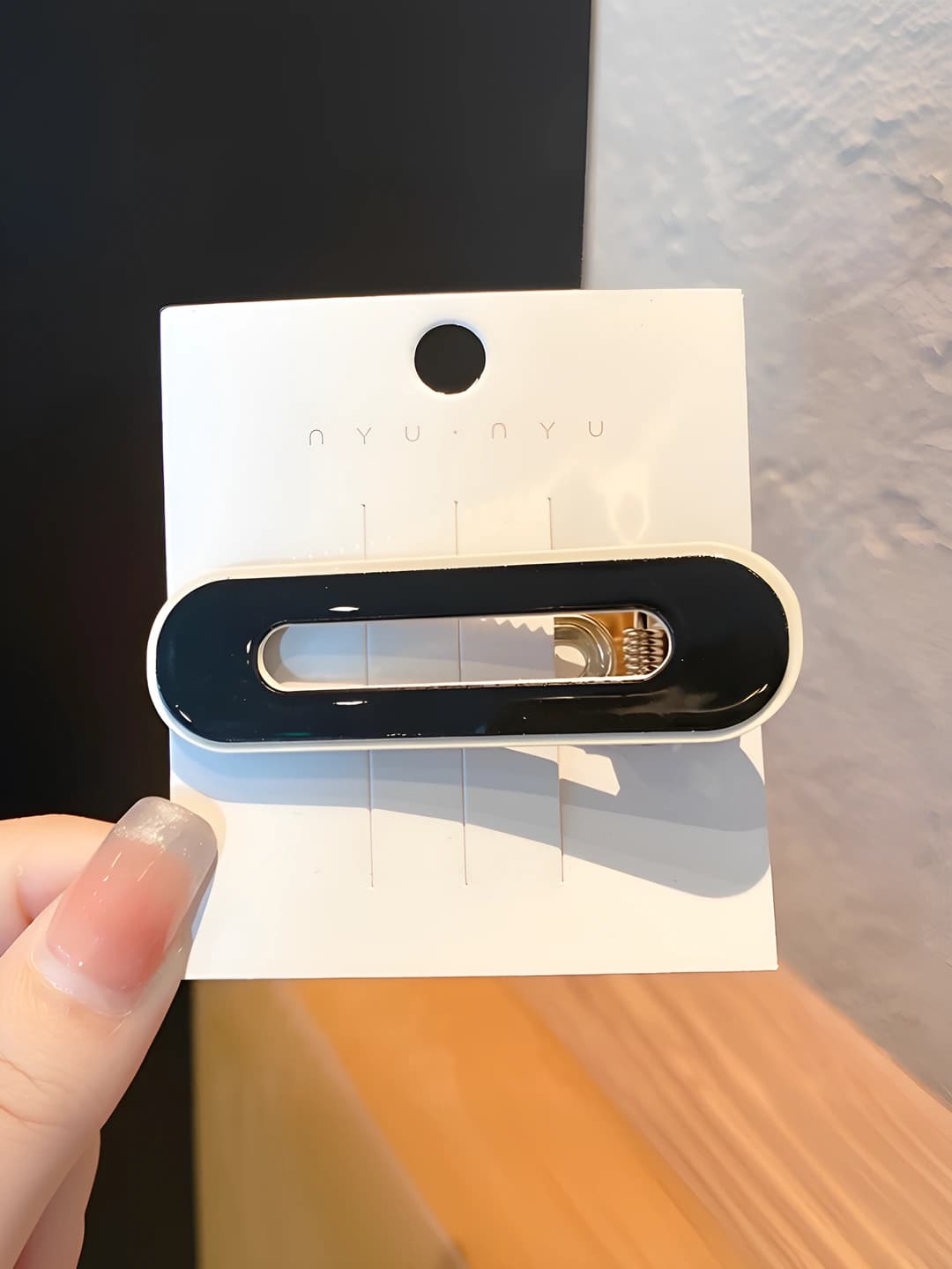 10# Black oval hair clip