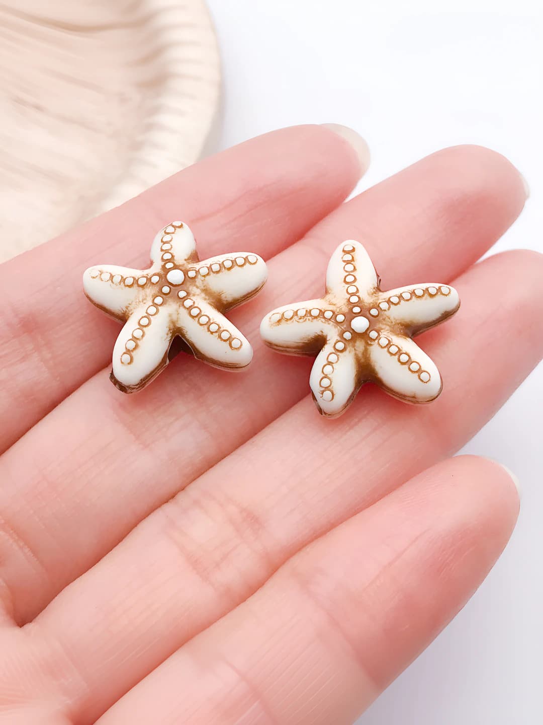 1 шт. коричневый акрил звезда 17x17mm-0.85g