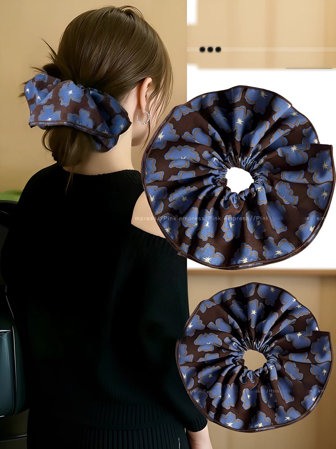 Blue-coffee, contrast, 2-layer, 20 cm