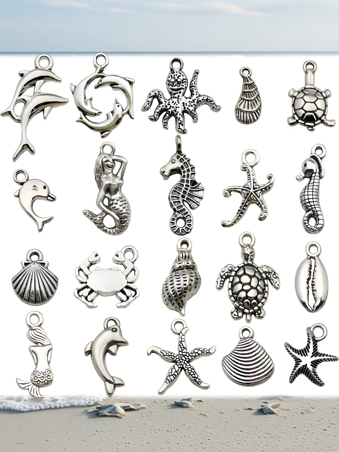 20 pcs Mix antique silver ocean series - 20 var 1 each - 20g-SN881