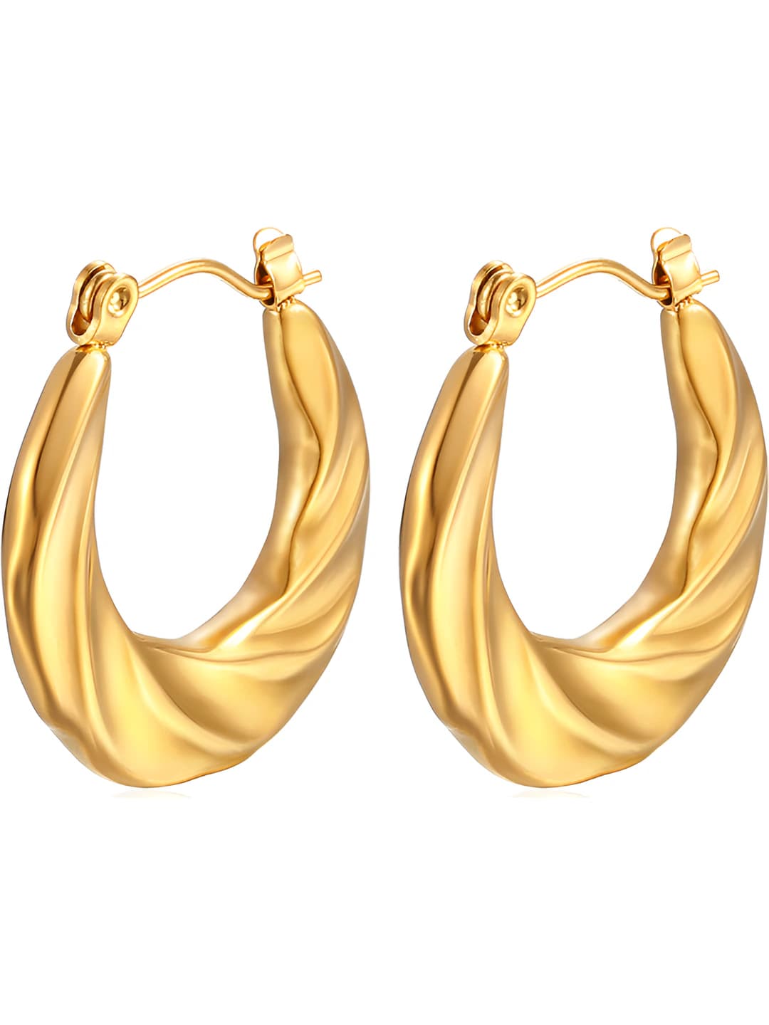 Twisted earring, gold