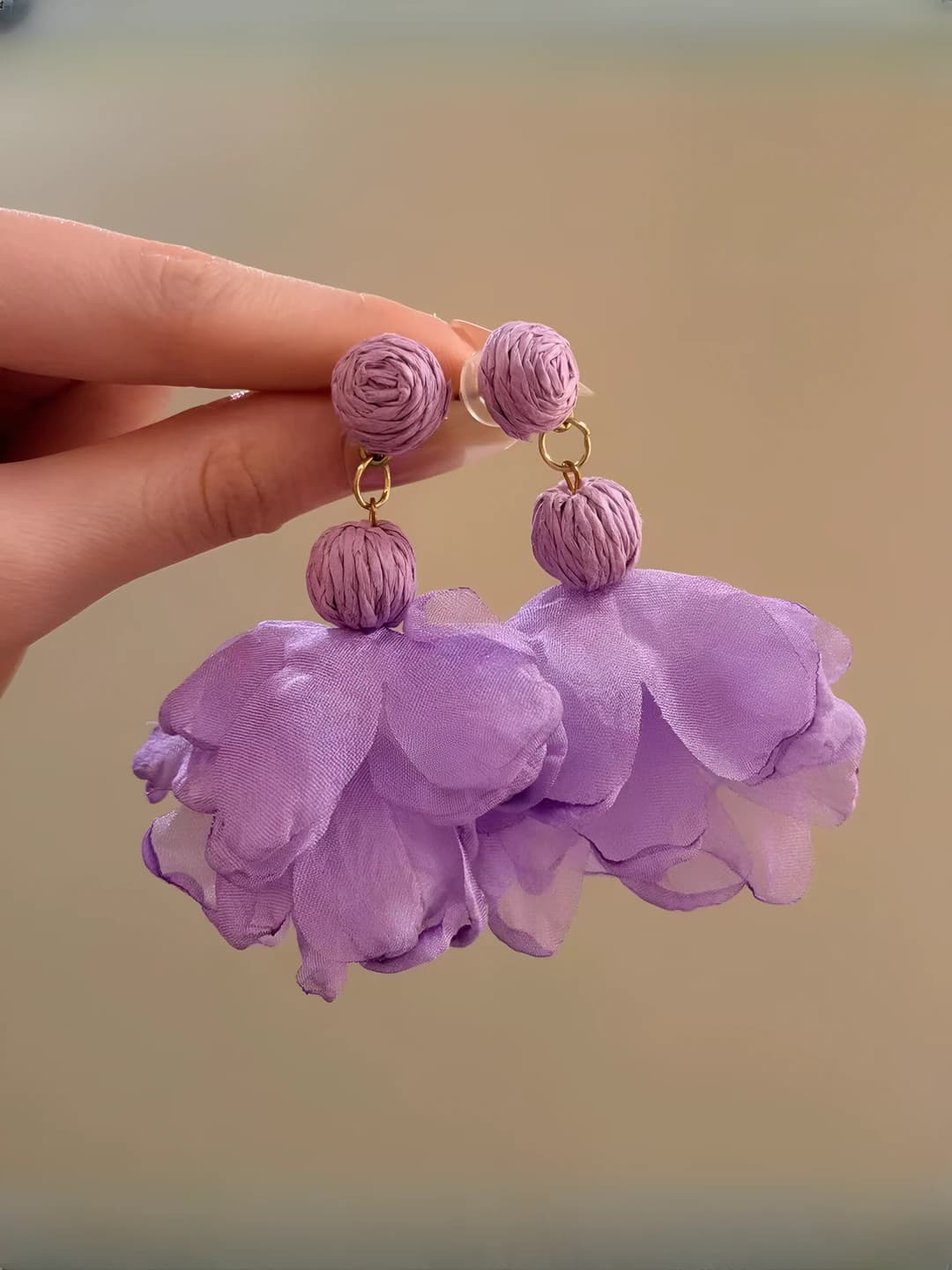 Фиолетовые raffia шифон цветы