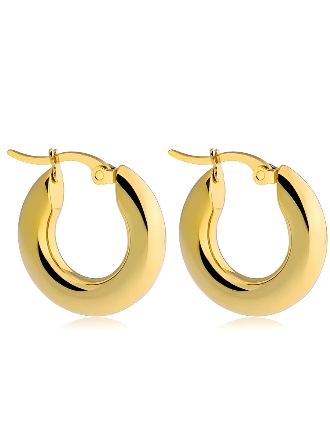 5.0*25MM gold hoop earrings