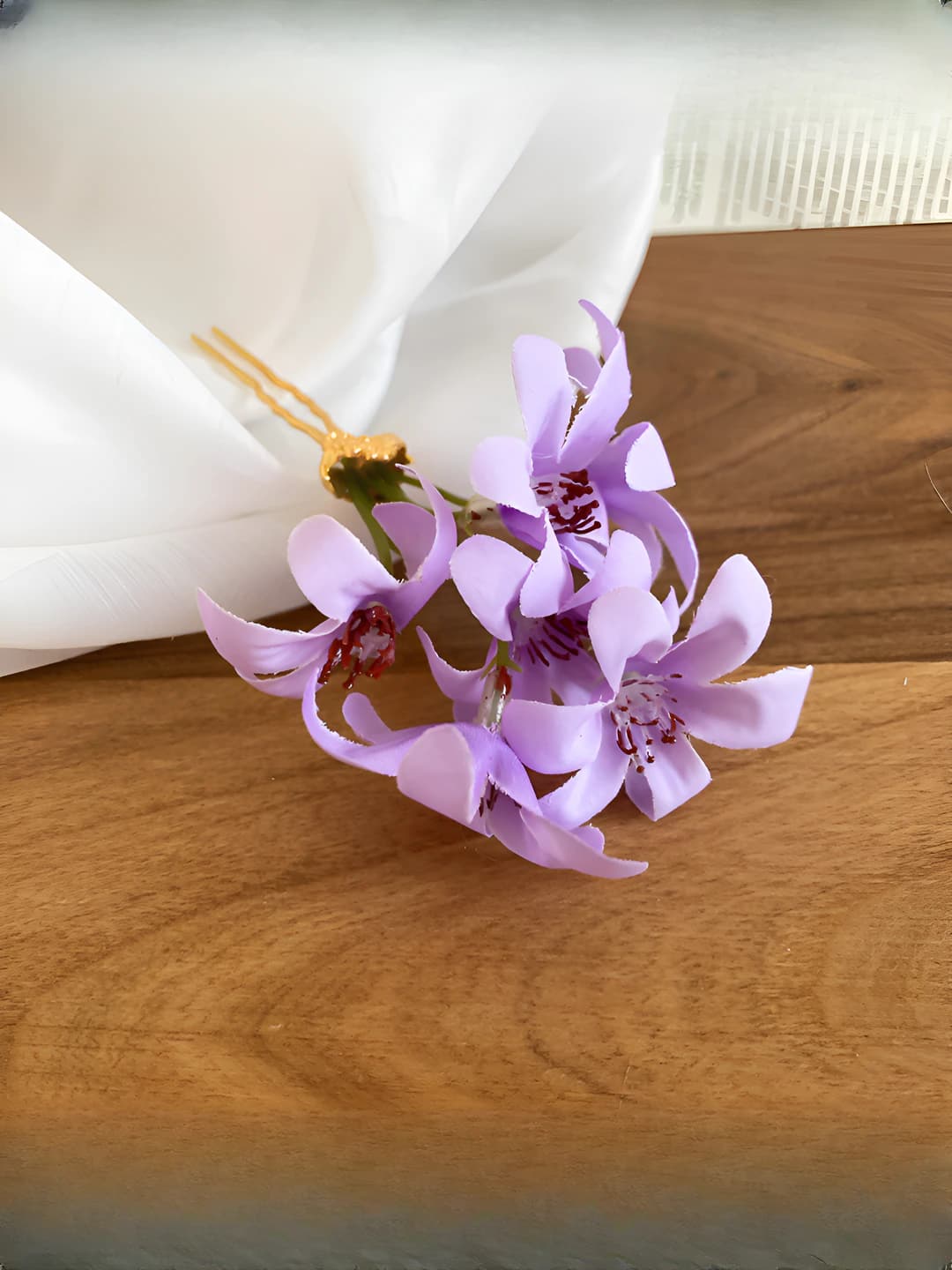 30# Hairpin - Gold-Purple (1 pc)