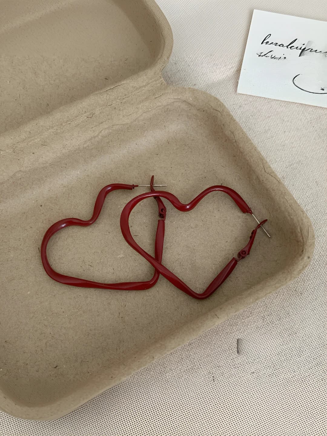 Wide red hoop 5 cm heart