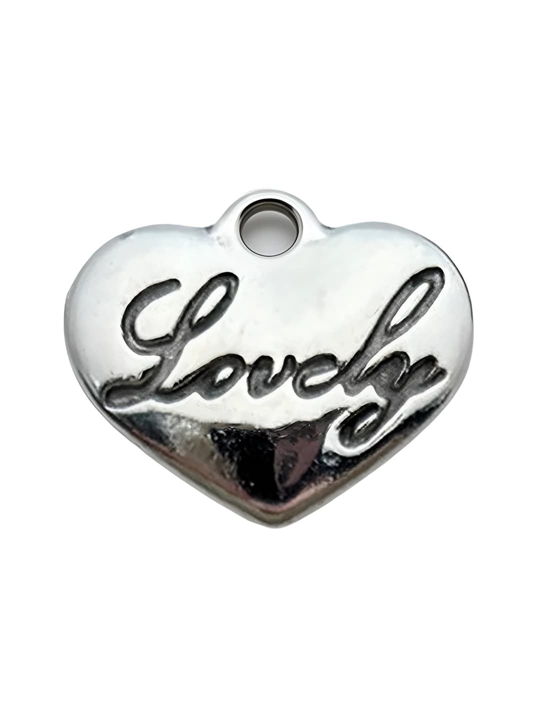 1 pc heart letter lovely 14x11mm-1.1g