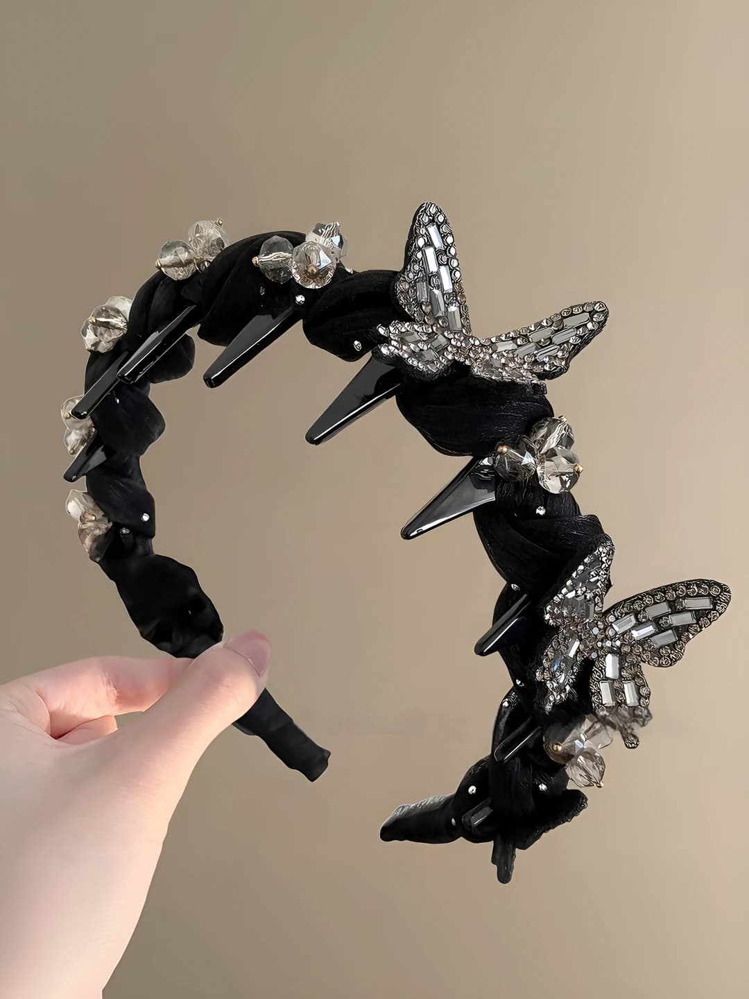 Crystal, comb headband