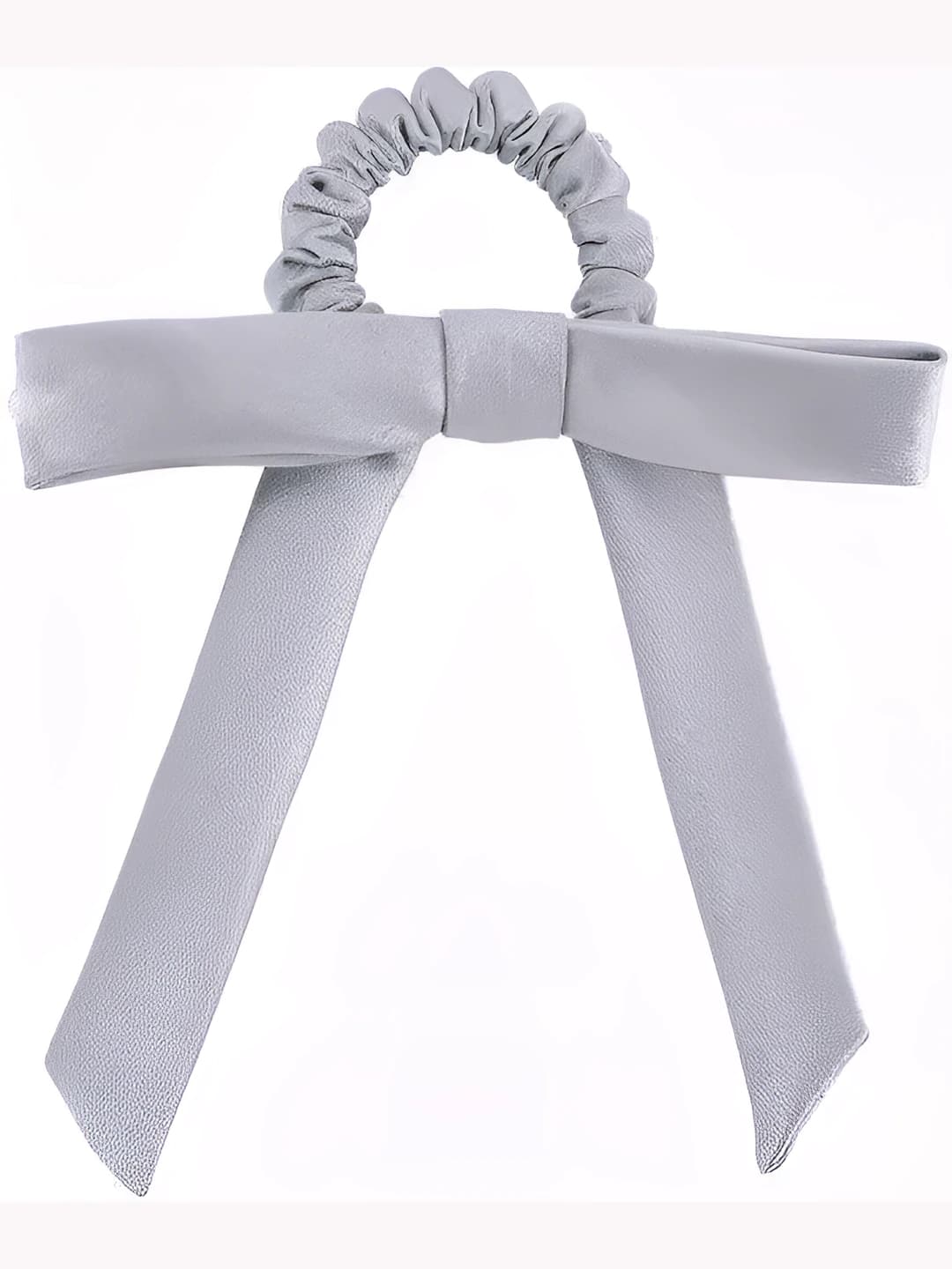 Light blue ribbon scrunchie