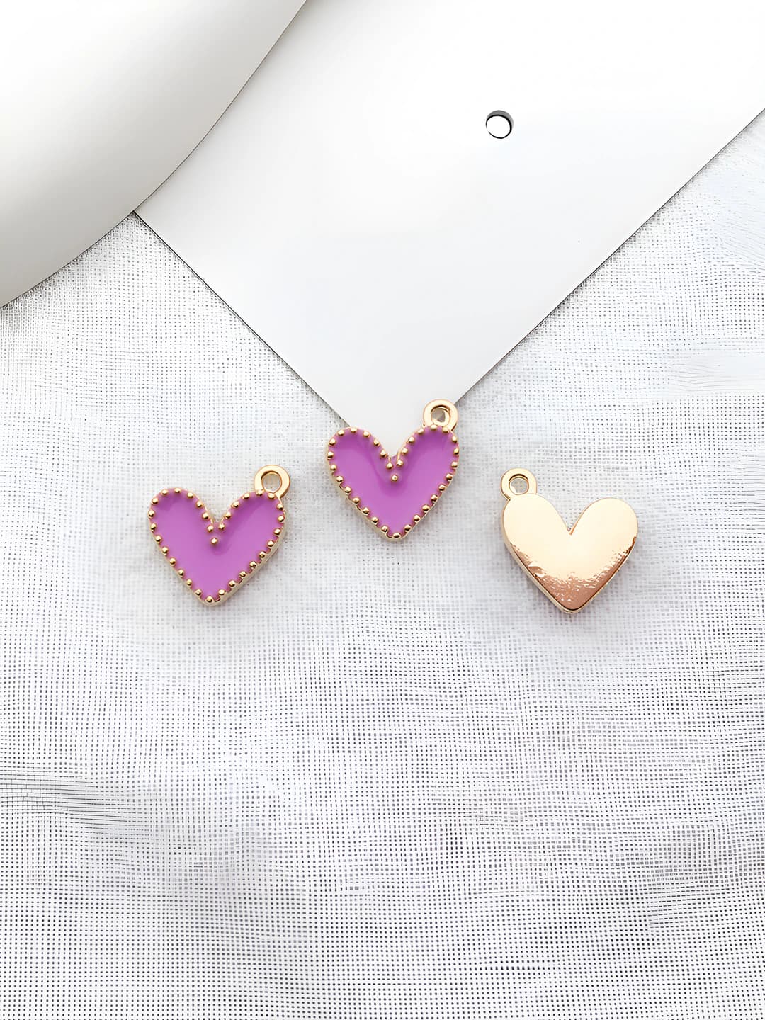 1 pc purple heart 13x13mm-0.7g