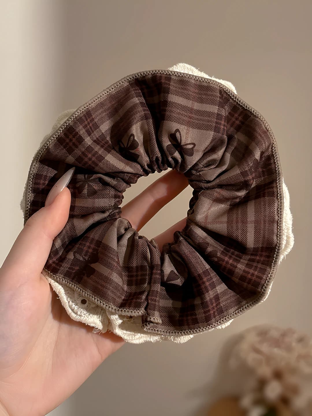 Plaid, ribbon, 15 cm