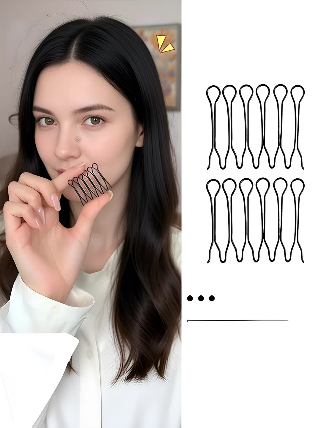 1# Invisible high-top hair comb 3.5*2.5 cm - 2 pcs