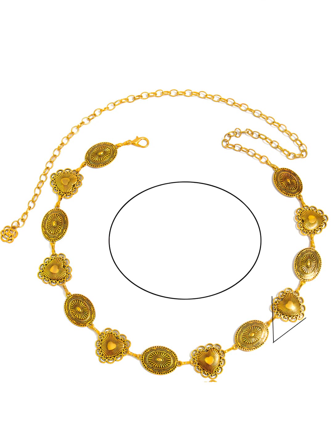 18# Gold heart ellipse