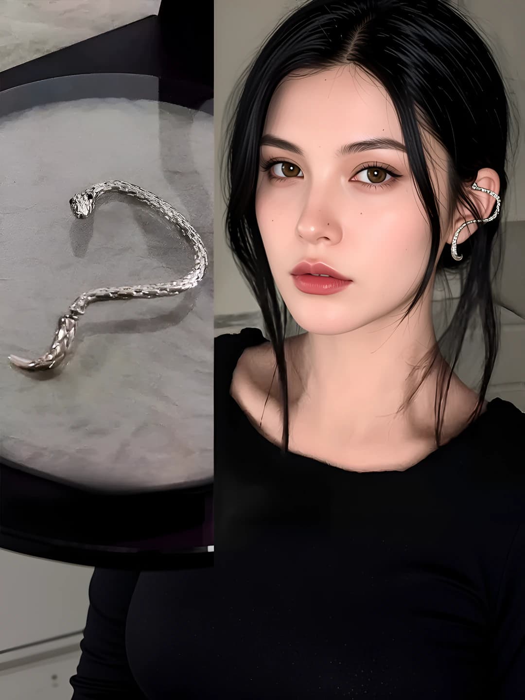 2# Snake wrap stud for right ear