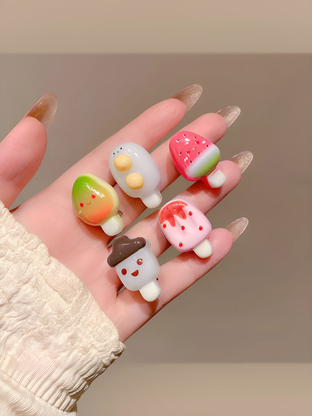 1# Pink, strawberry, 3 cm