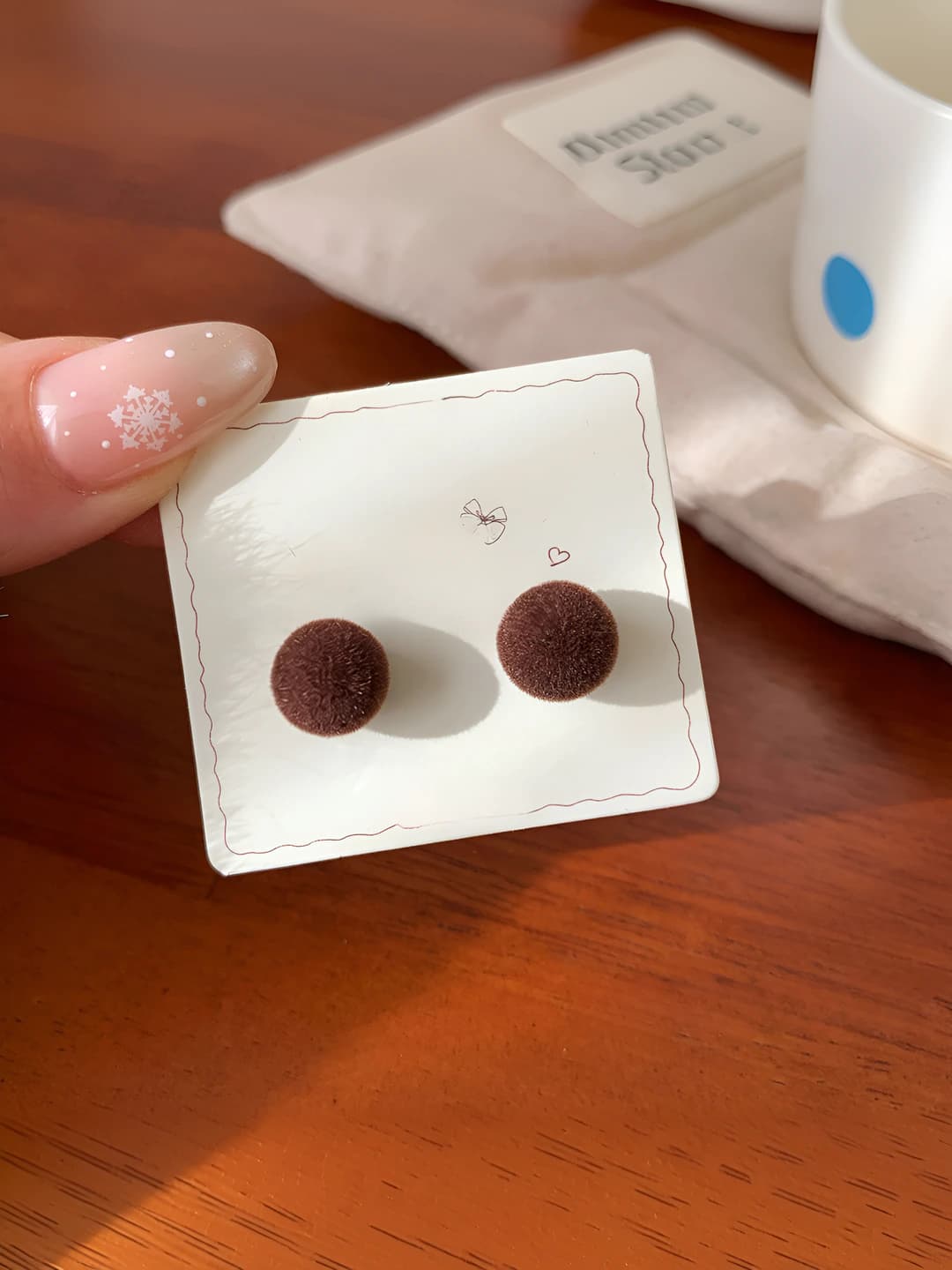10mm brown single pair velvet