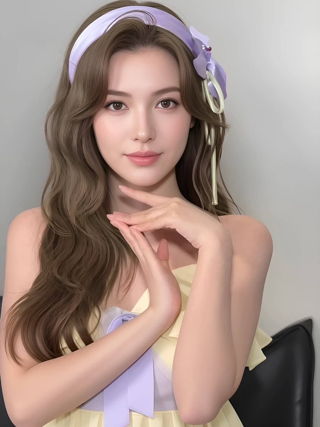 Floral headband, light purple