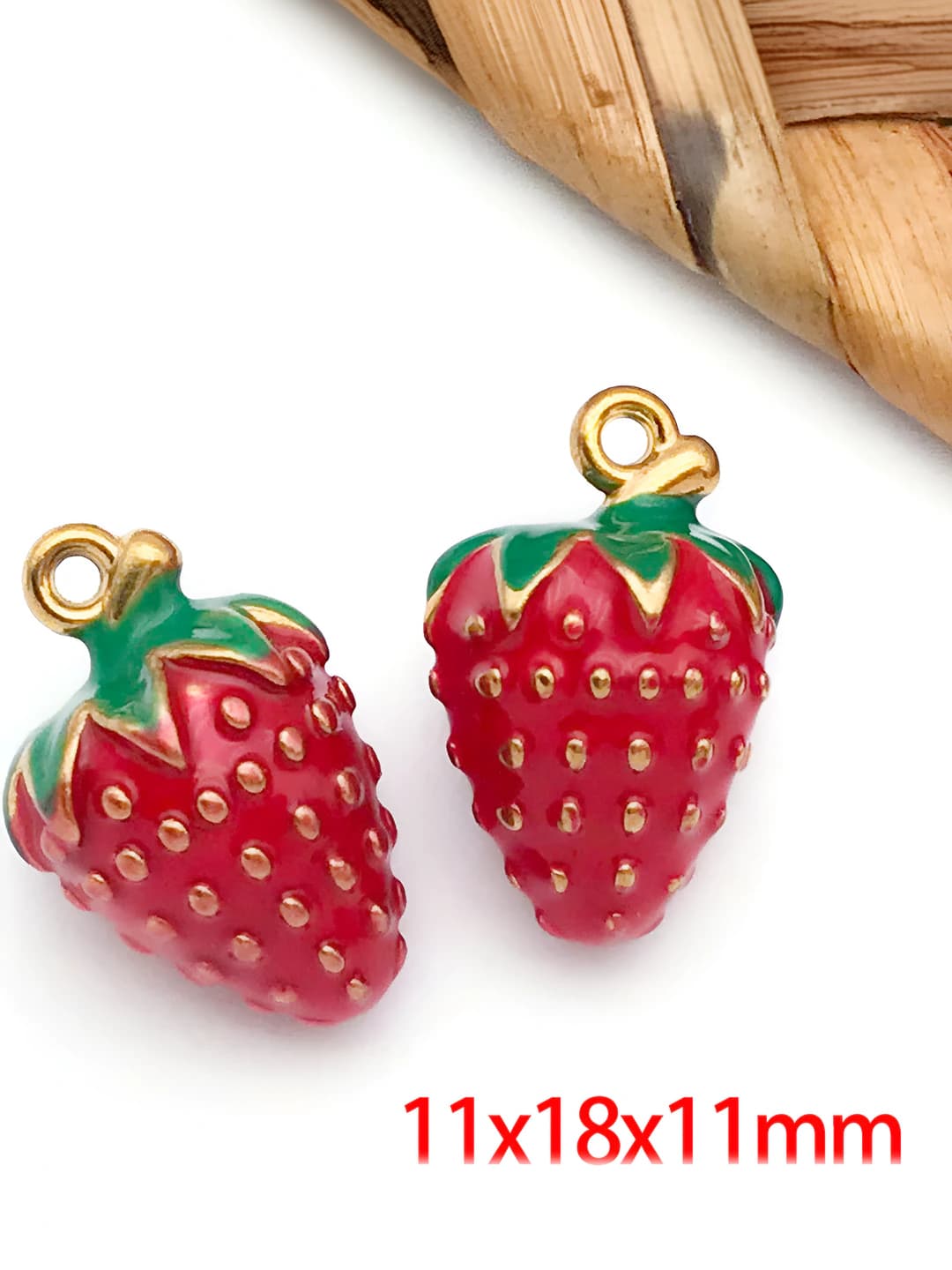 1 шт. XL красный клубника, 11x18mm, 1.3mm, 5.3g