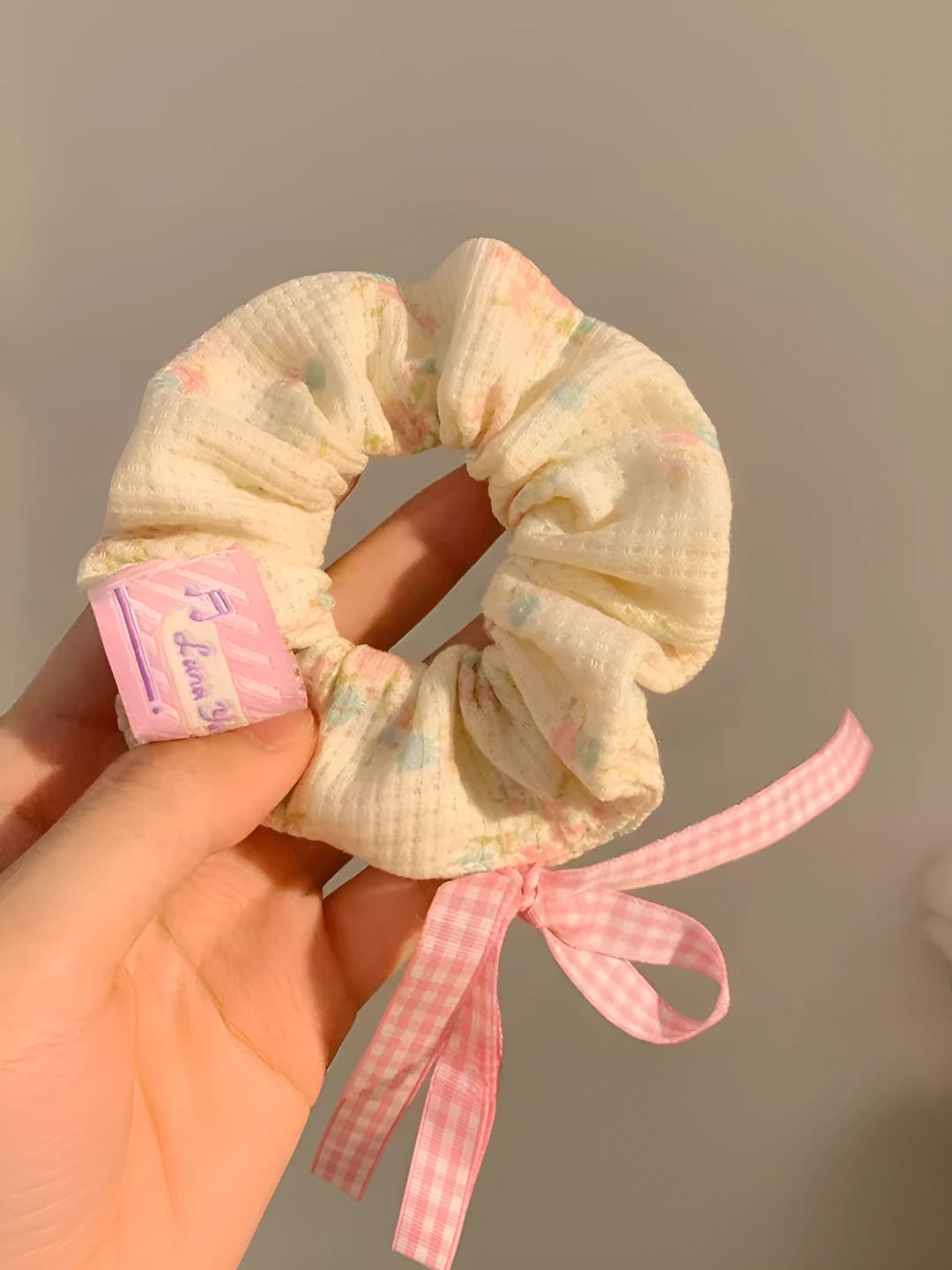 1# Белая клетка розовый бант