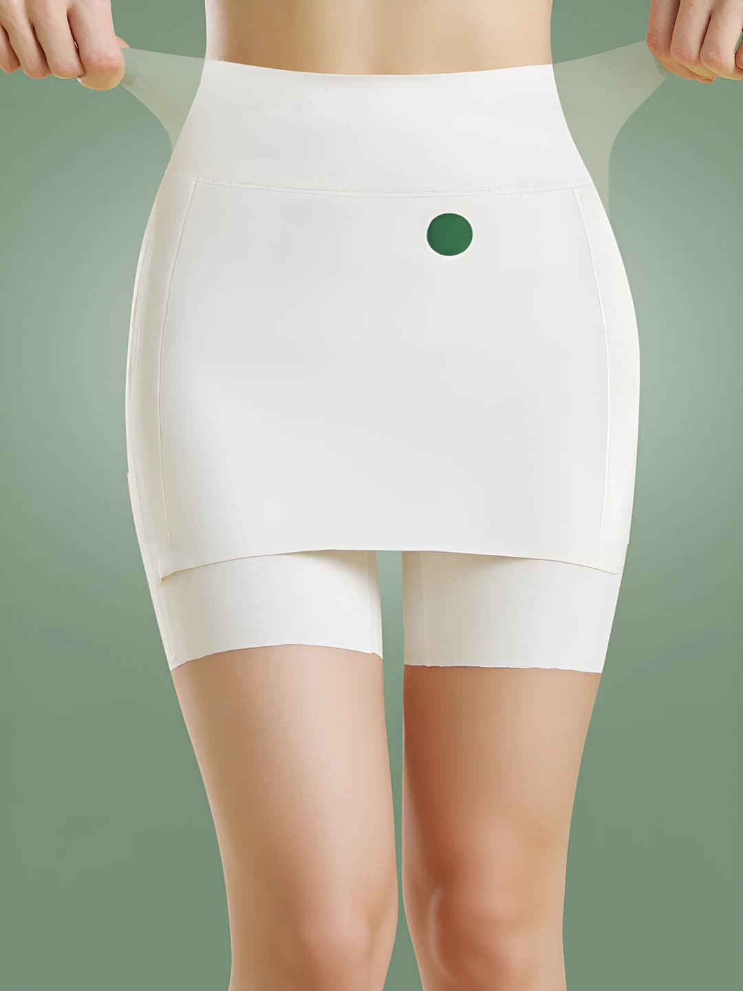 Women's shaping shorts: seamless ice-silk fabric, high waist, hip-lifting, solid colour, safety pants