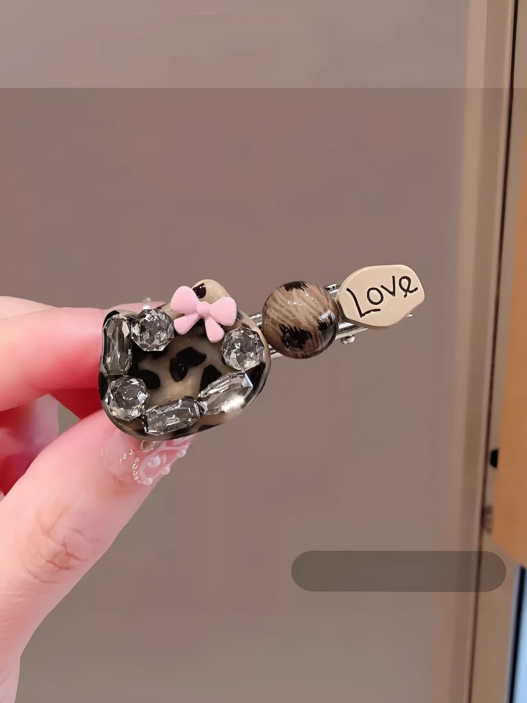 Леопардовый кот с бриллиантами ~6cm