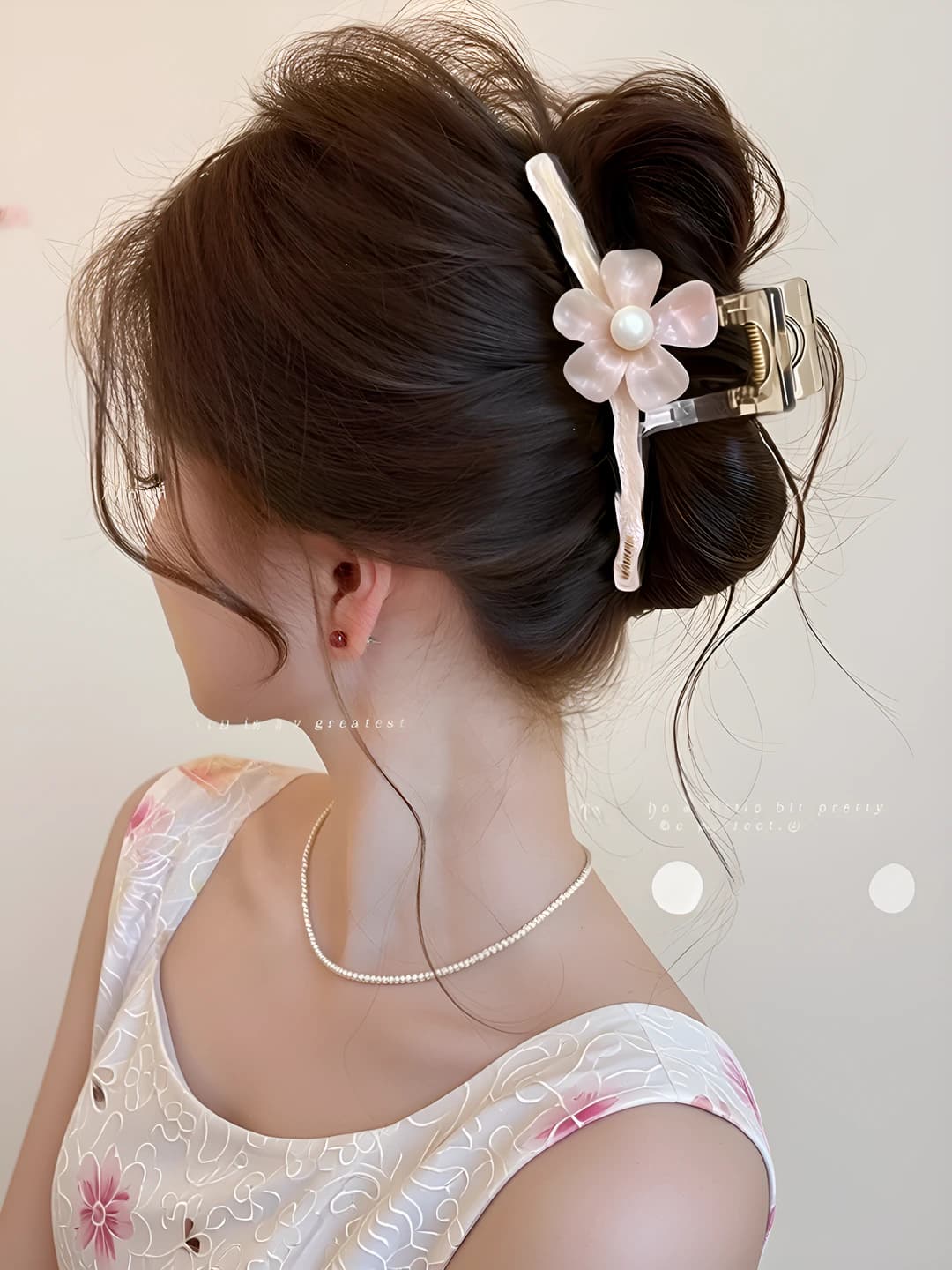 1# Pink flowers, single-sided, 12.5 cm