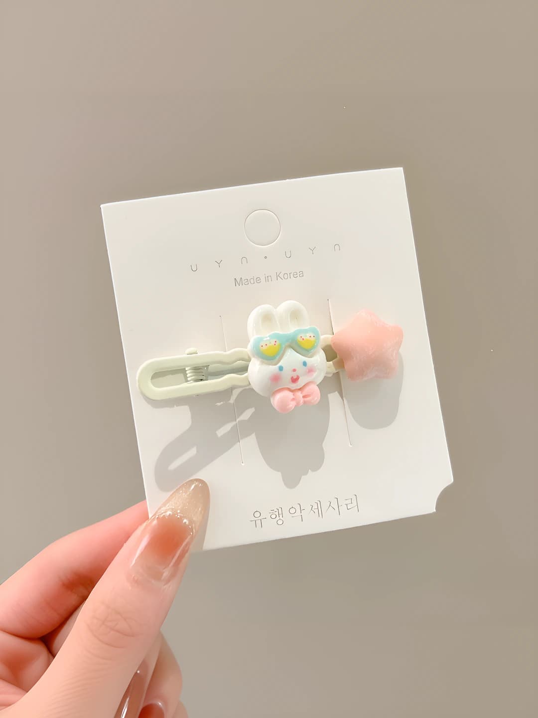 5# Rabbit hair clip - 6 cm