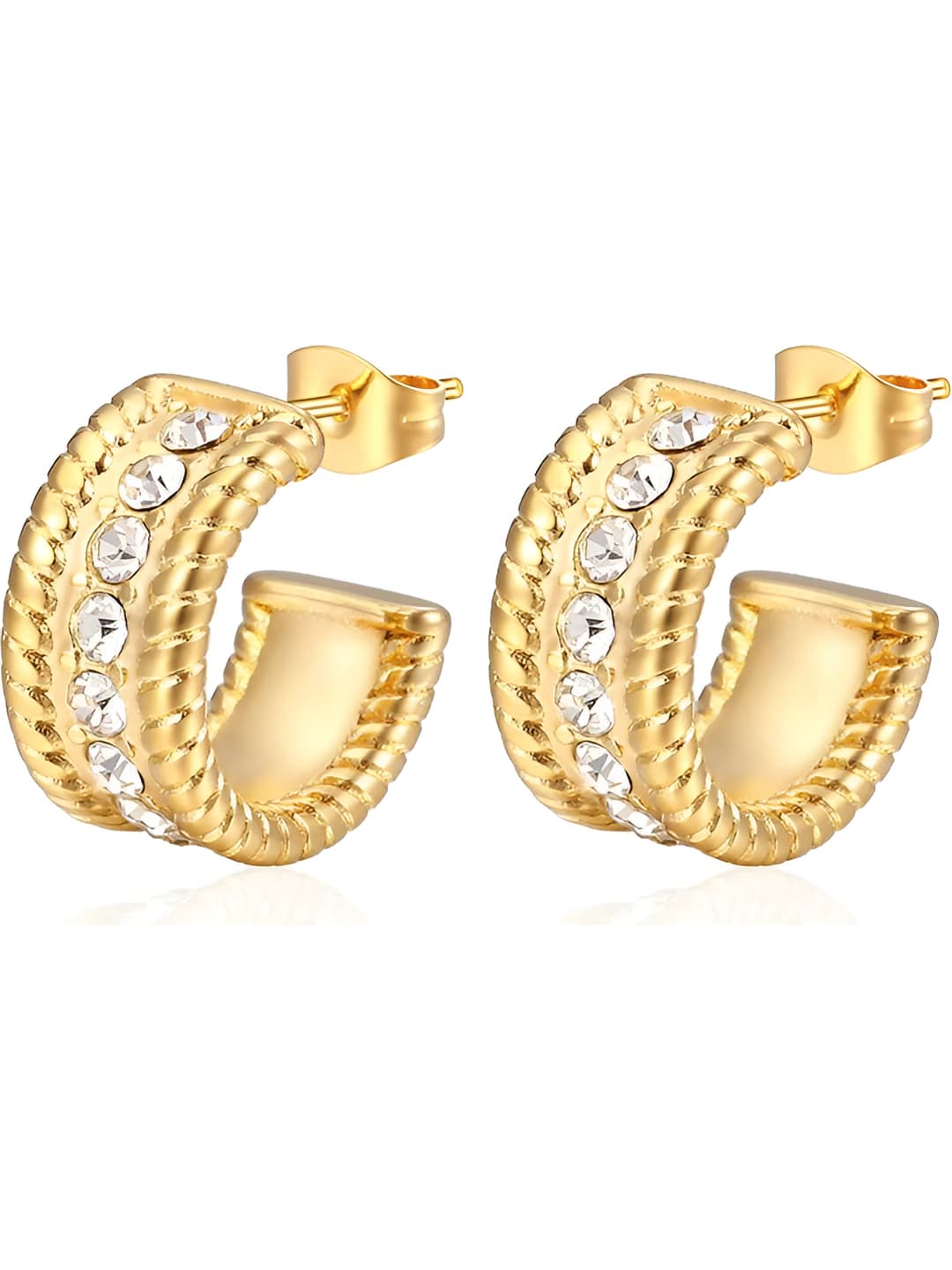 Gold with diamonds, White