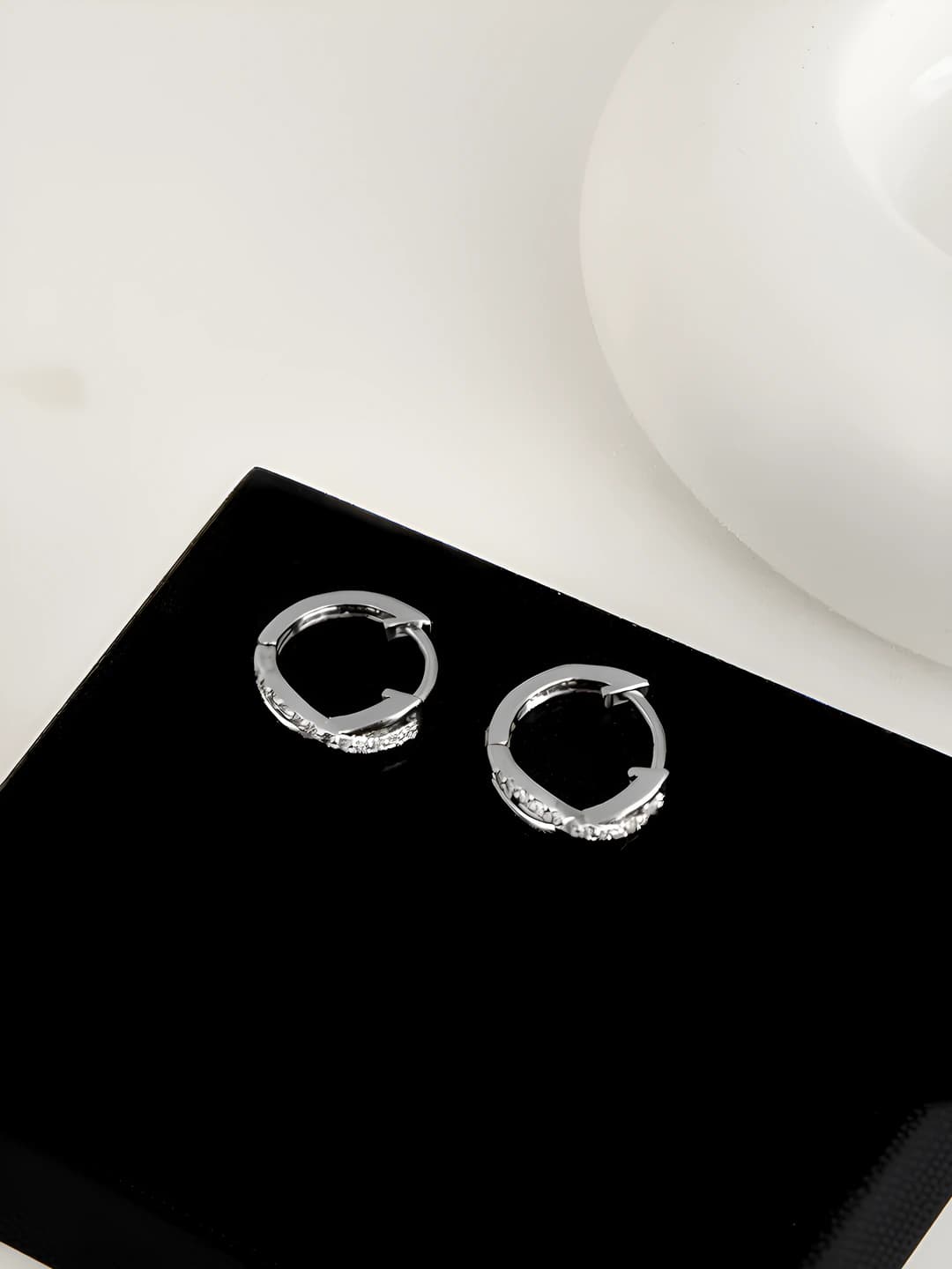Silver hoop earrings
