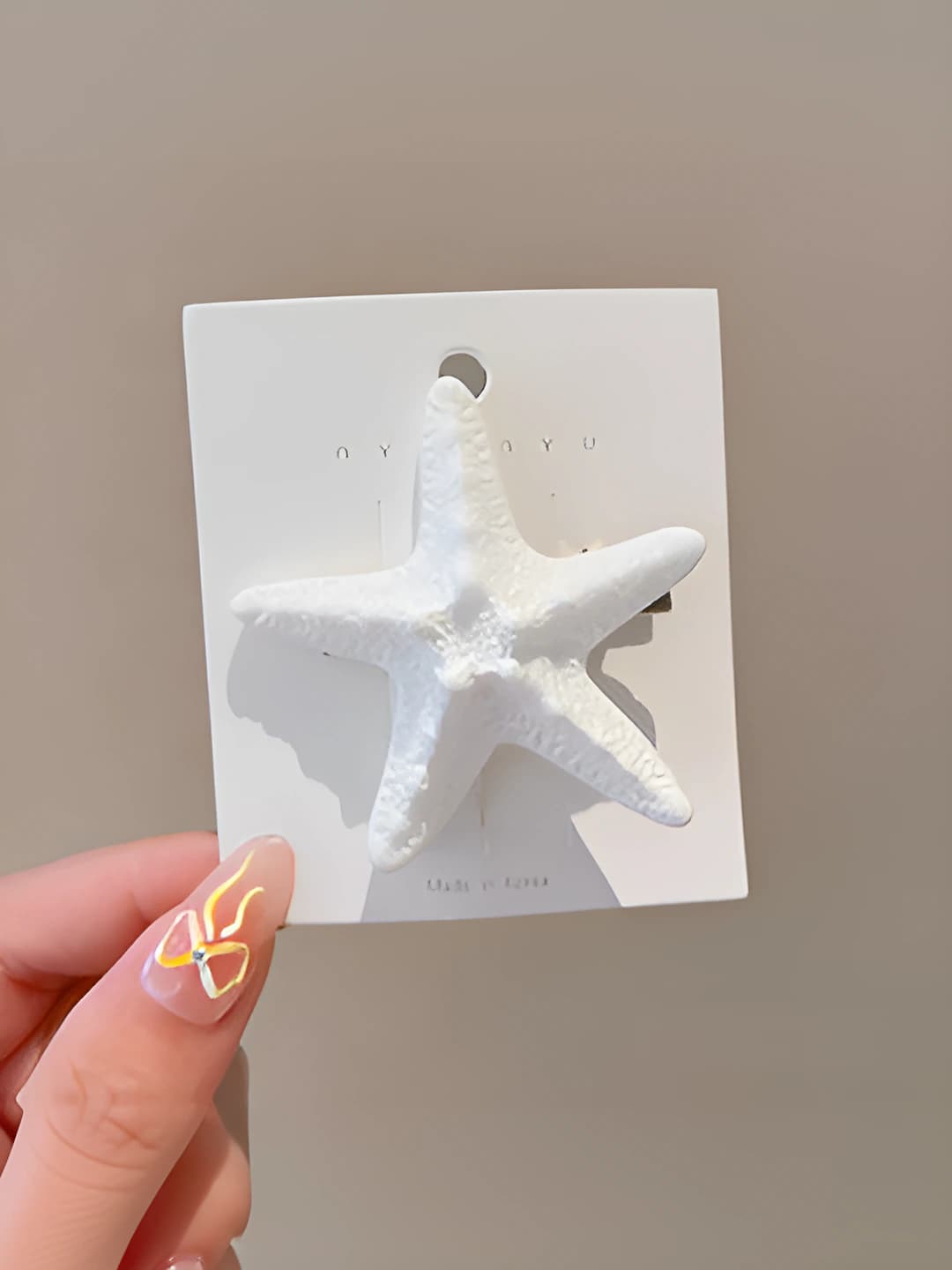 4# Starfish, white, 5.5 cm