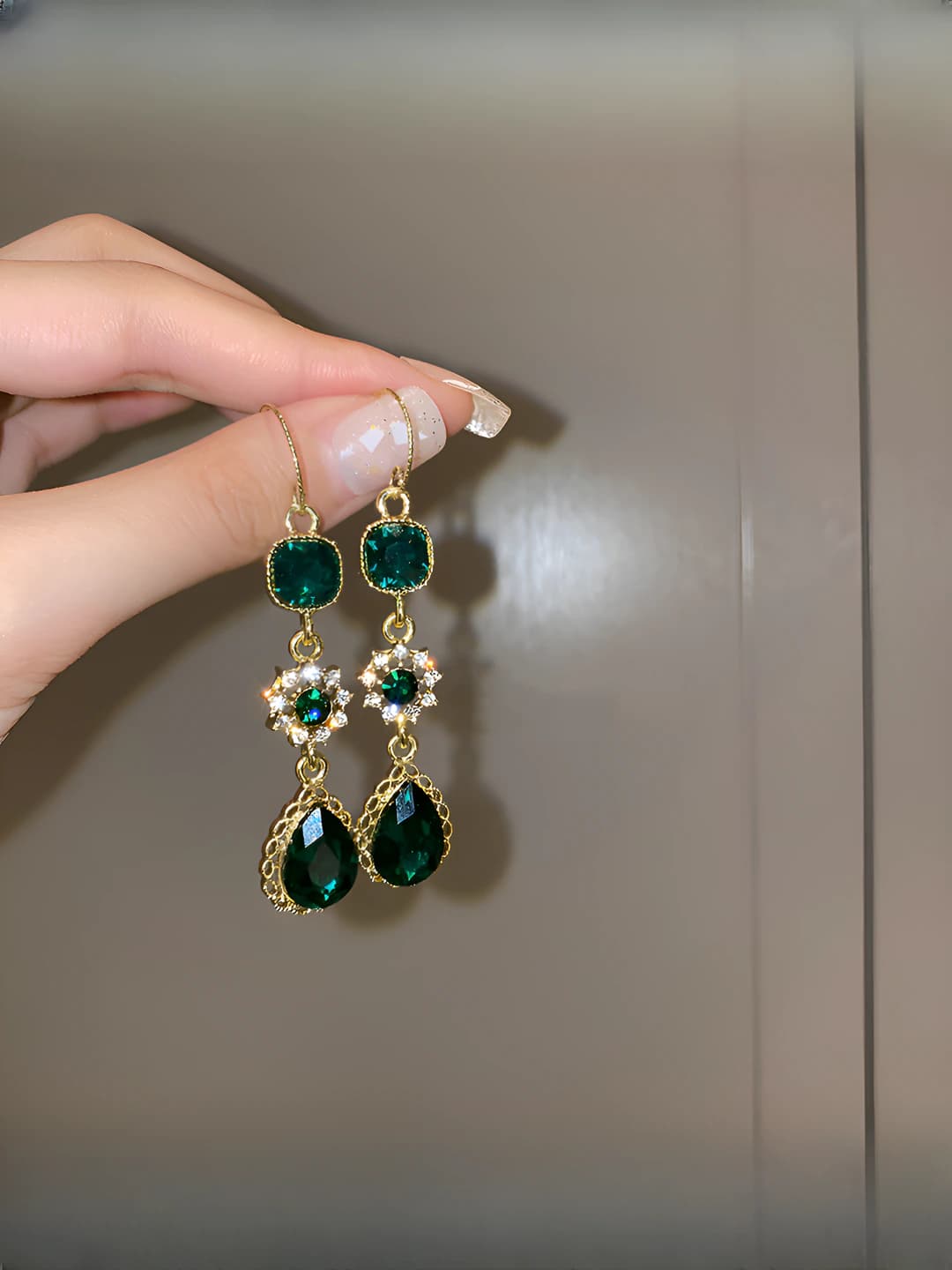 9# Ear hook - Alloy - Green