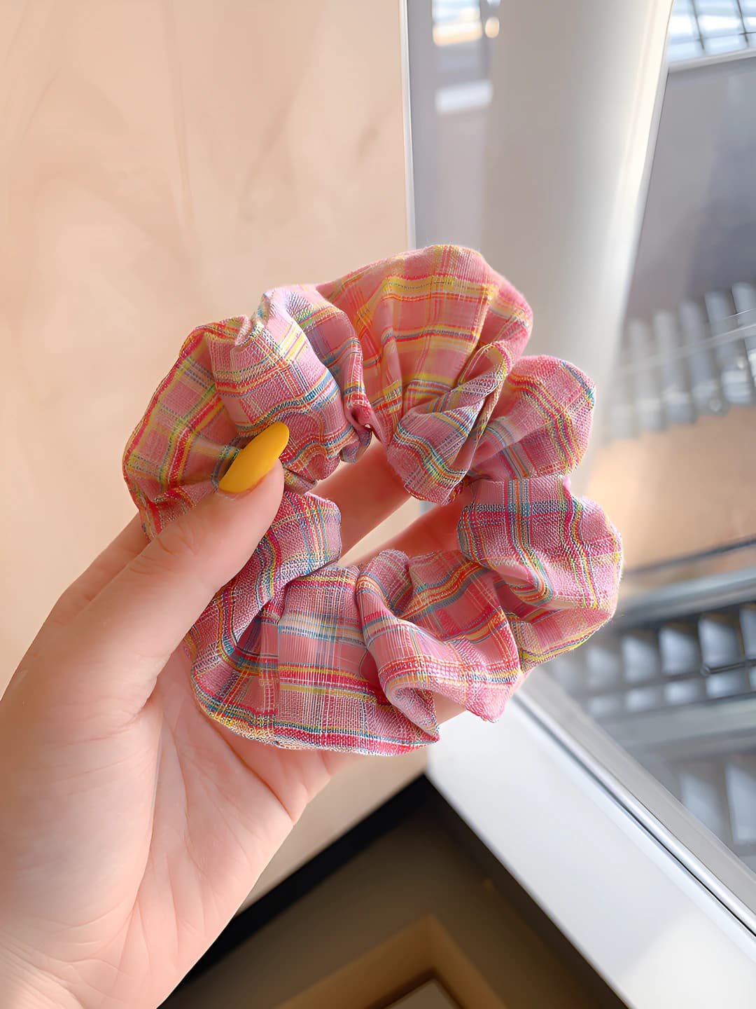 6# Cream strawberry plaid
