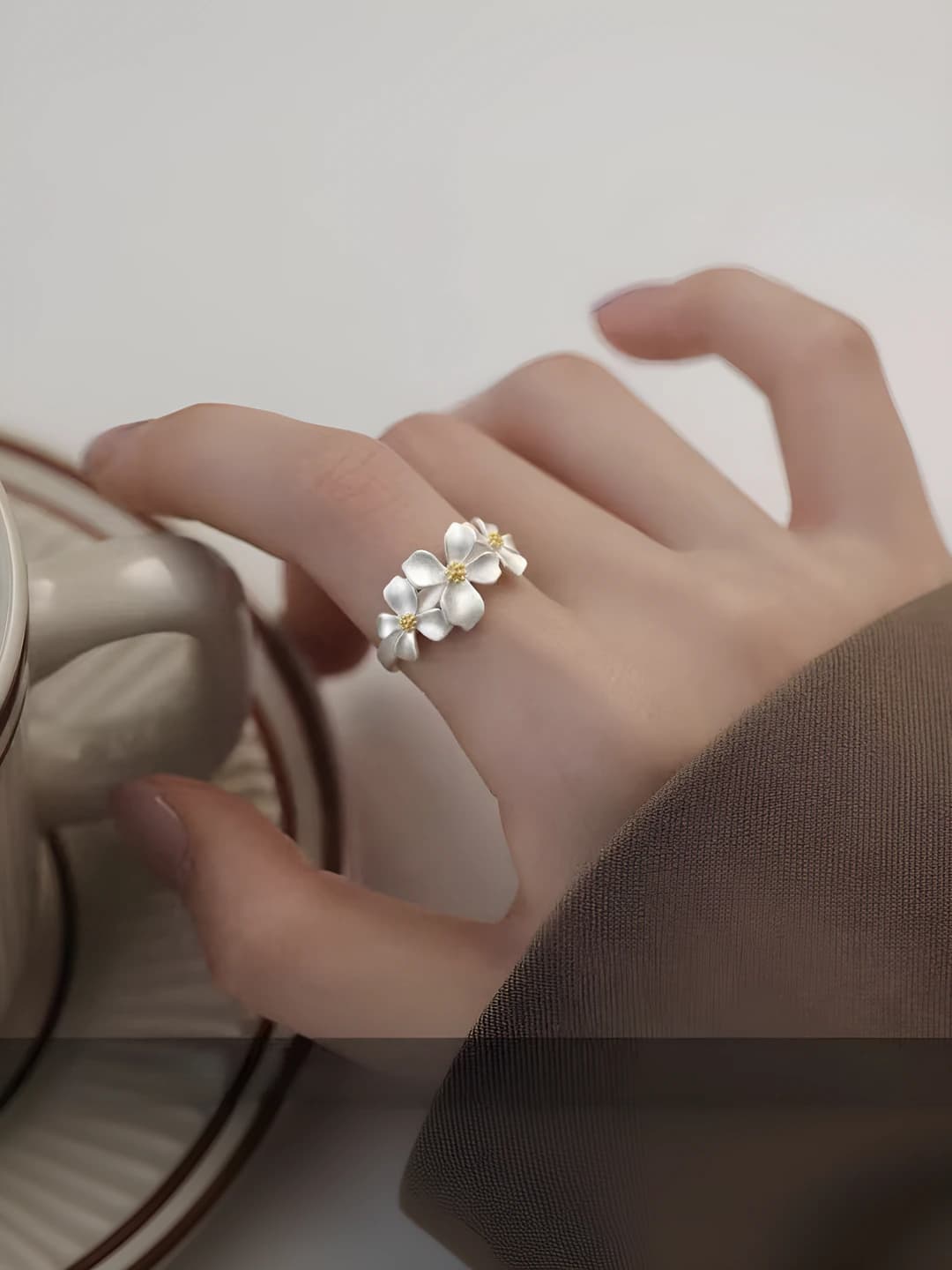 Gardenia ring (Silver)