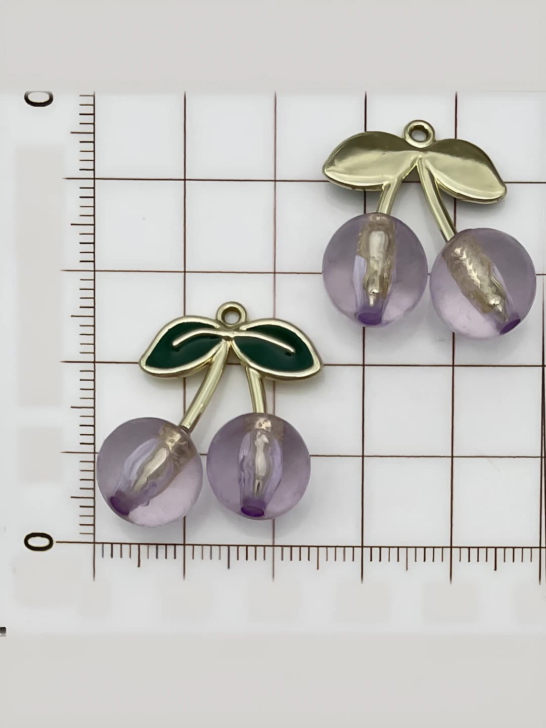Shaffof binafsha karyoz, 27x23mm, 3.35g