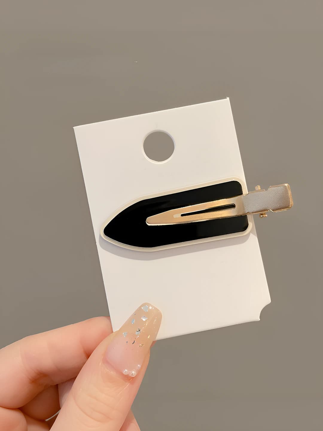 12# Black invisible clip 6cm