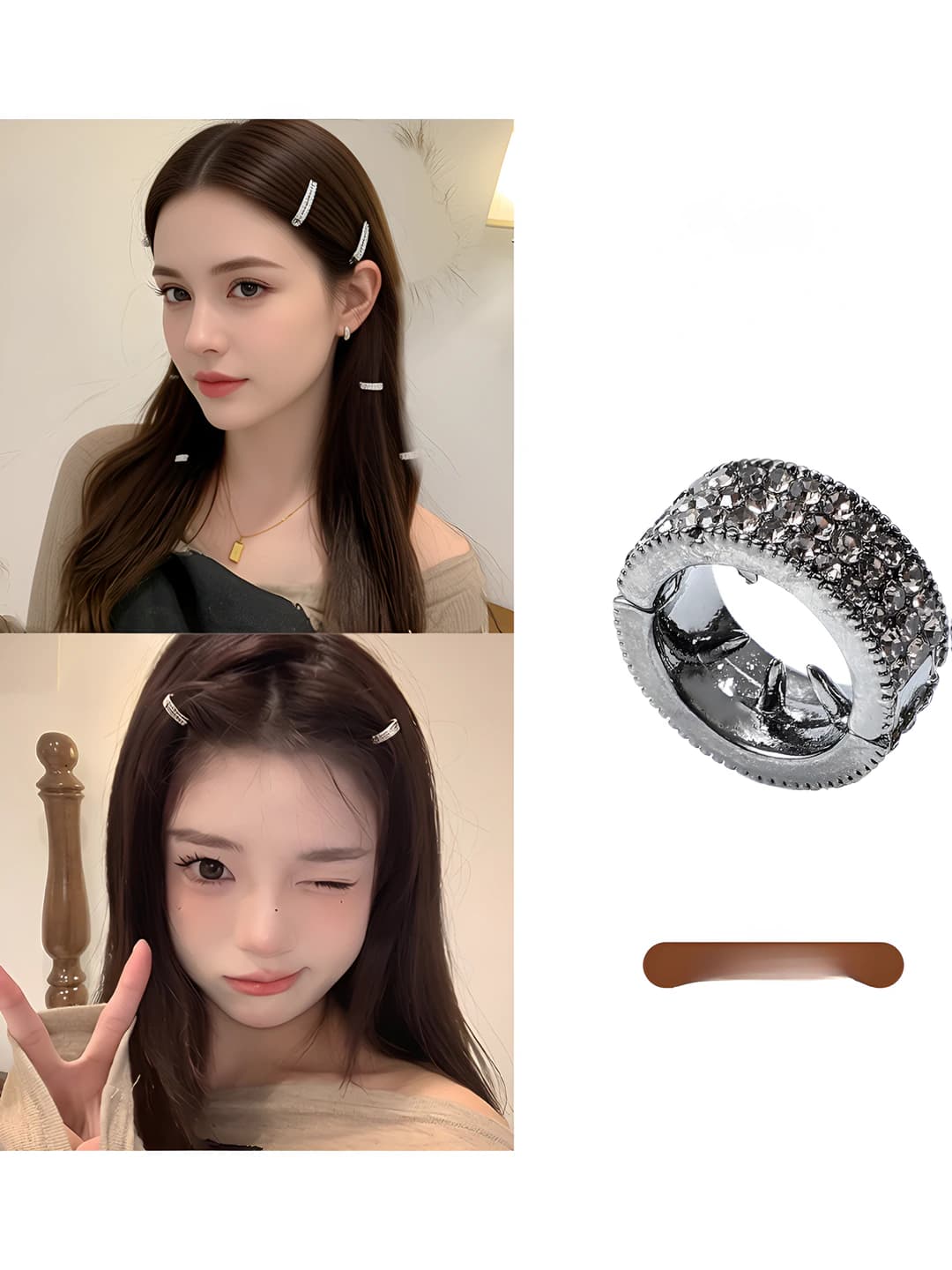 2# Gunmetal black clip ~2 cm