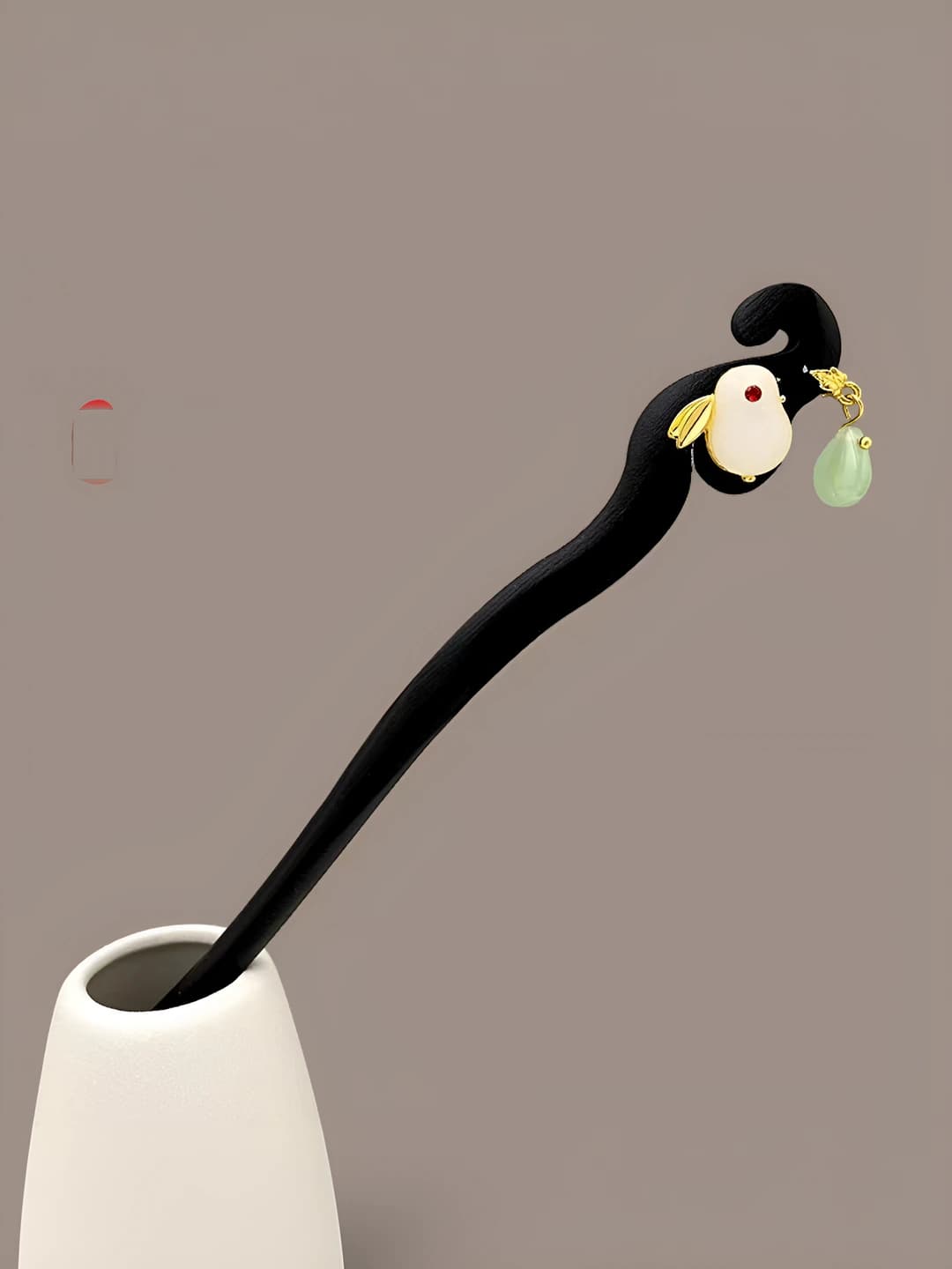 47# Jade Water Drop Hairpin