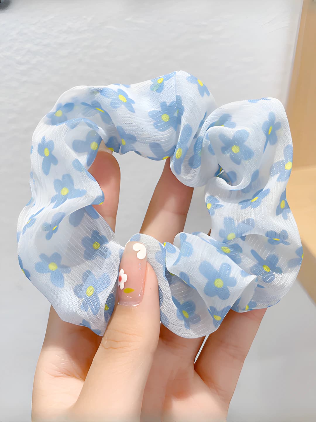 6# Голубой, мелкие цветы