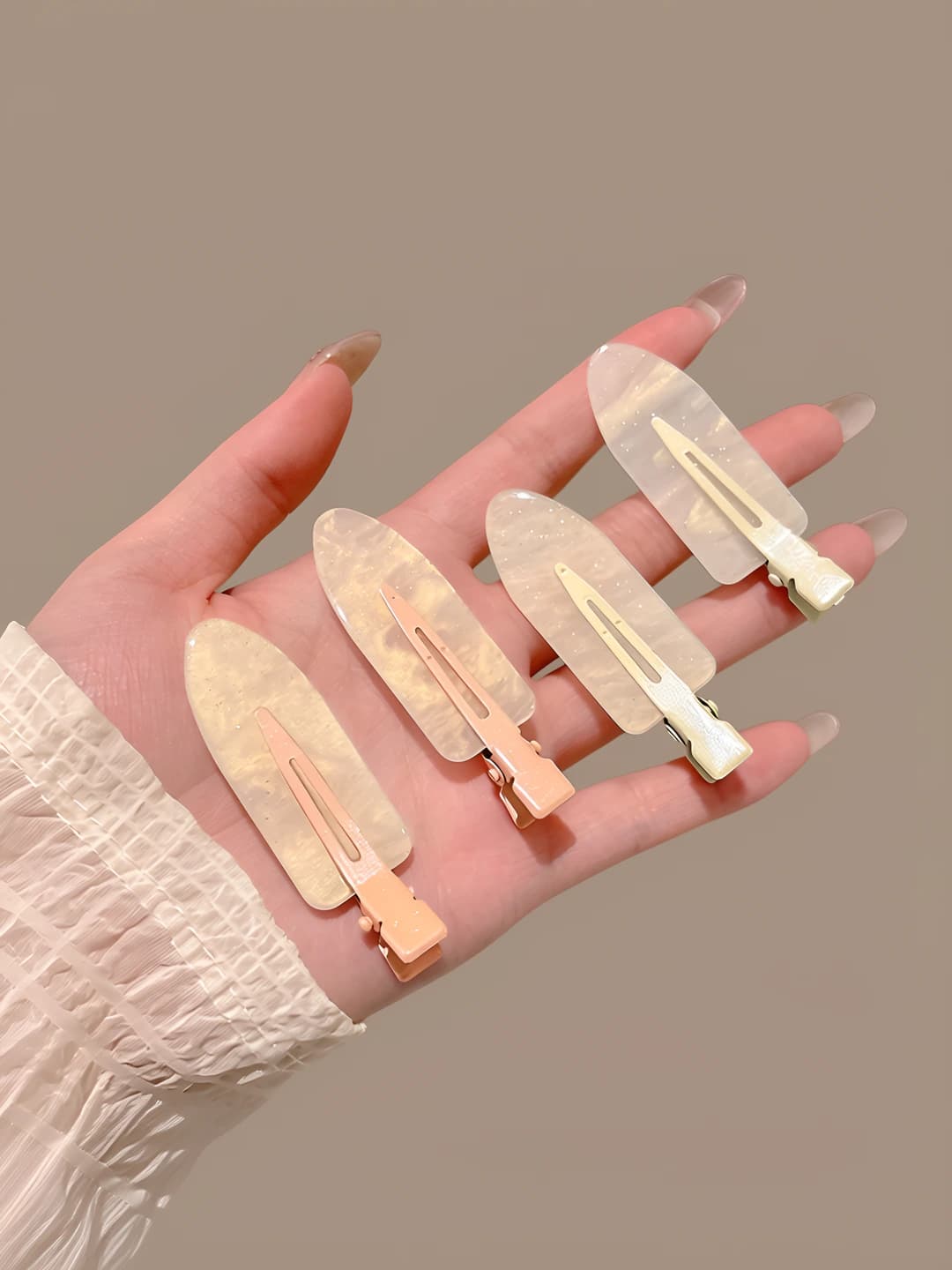 Orange, pink, off-white, 4 pcs