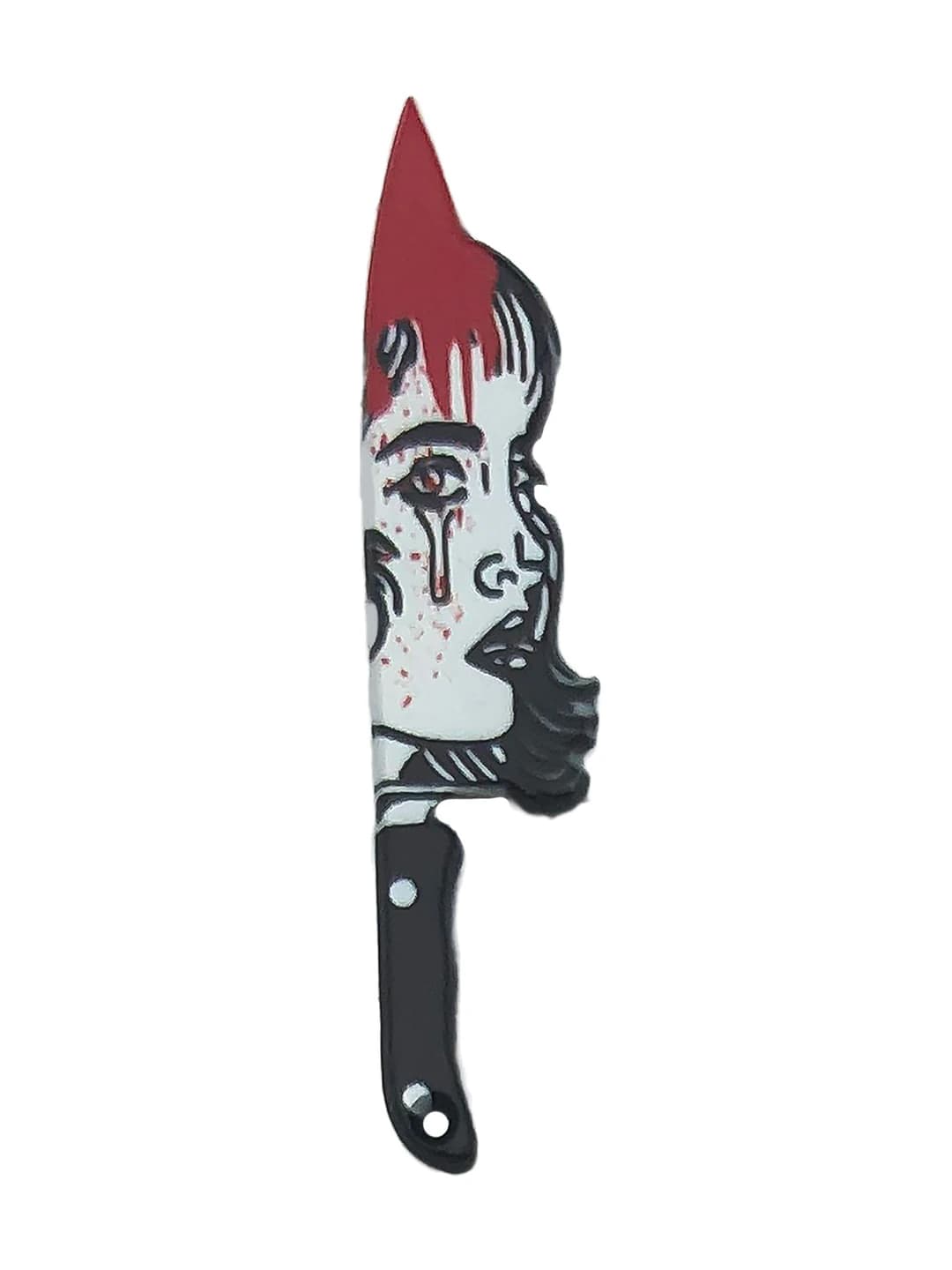 1 pc crying girl with bloody knife 55x12mm - 0.9g - 19273
