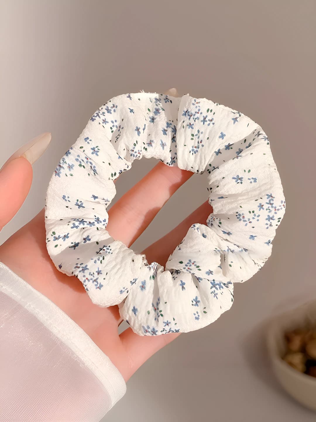 Blue, floral, 10 cm