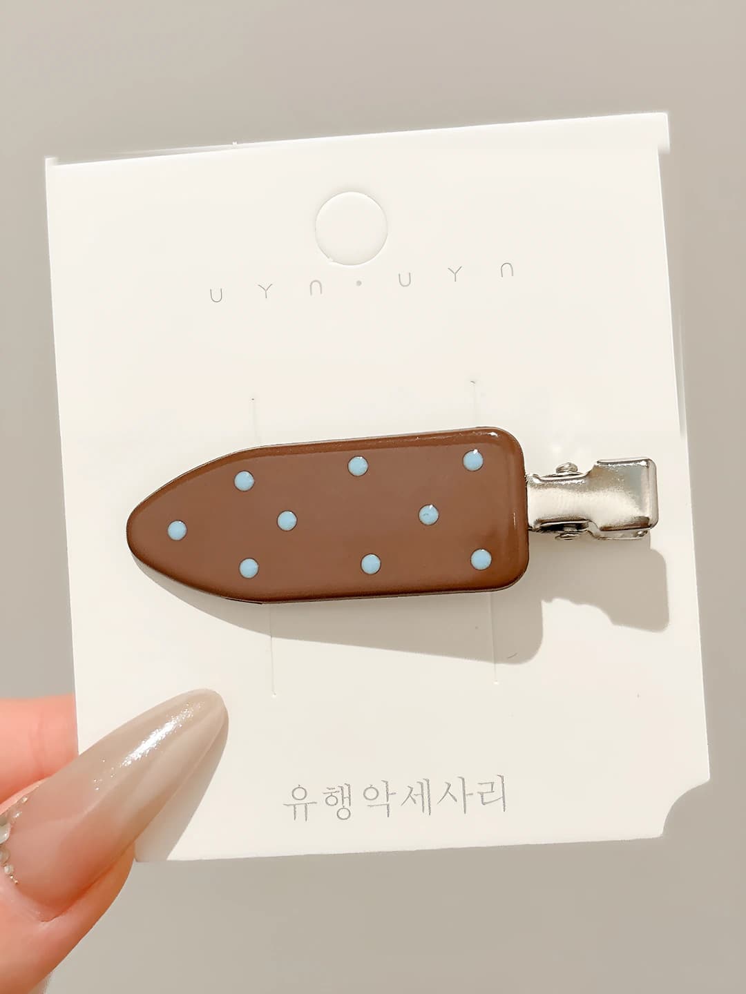 Coffee hair clip 5 cm