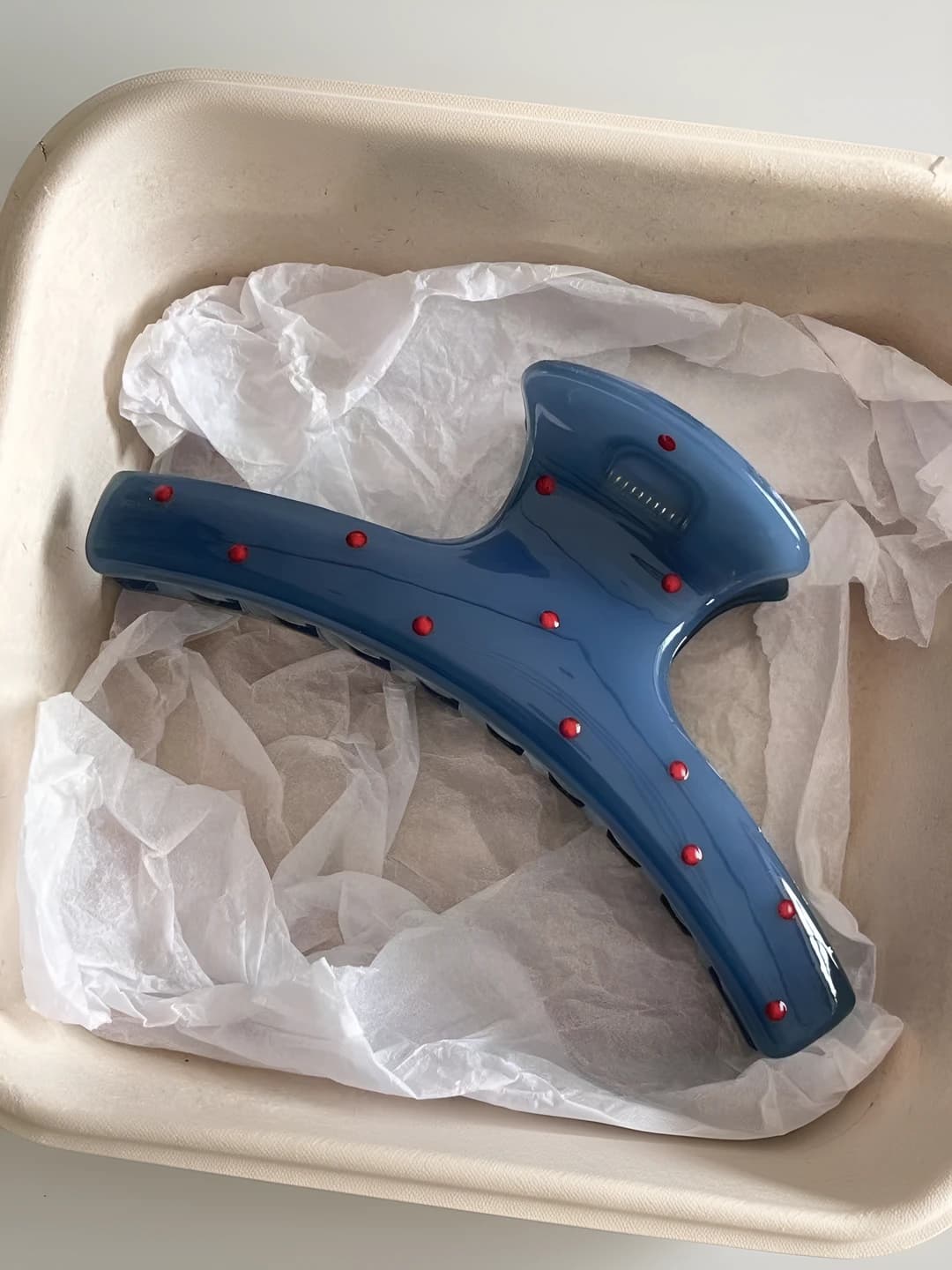 Вешалка синий красные точки - 11cm