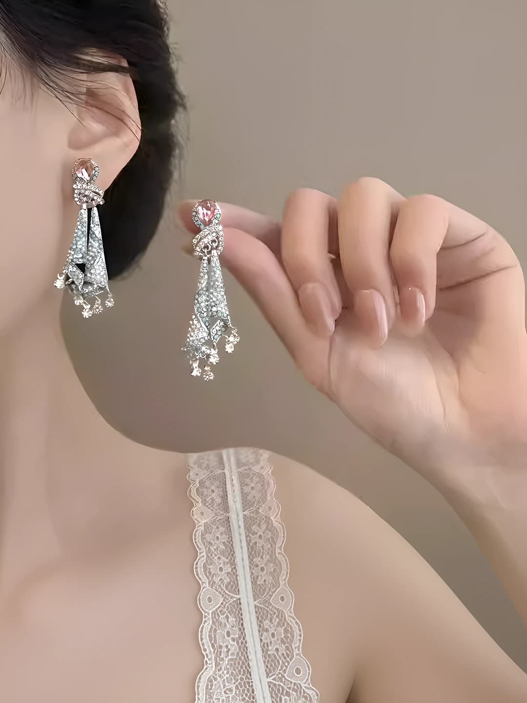 31# Серебряная игла - Серебро - Синий - Розовый