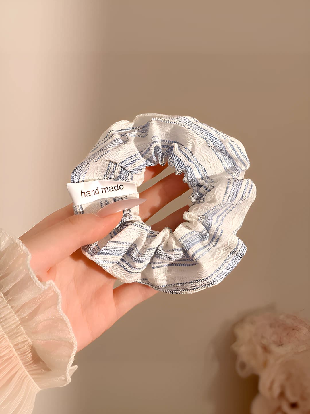 5# Sea salt stripes - Blue-white 9 cm
