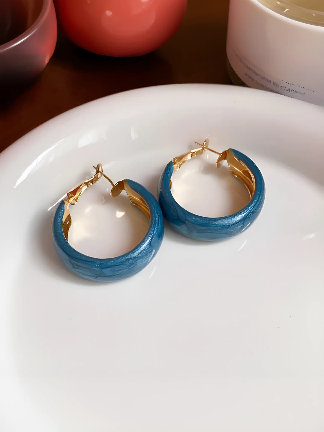 1 Quloq halqasi - Ko'k - Keng - Diametri 31mm