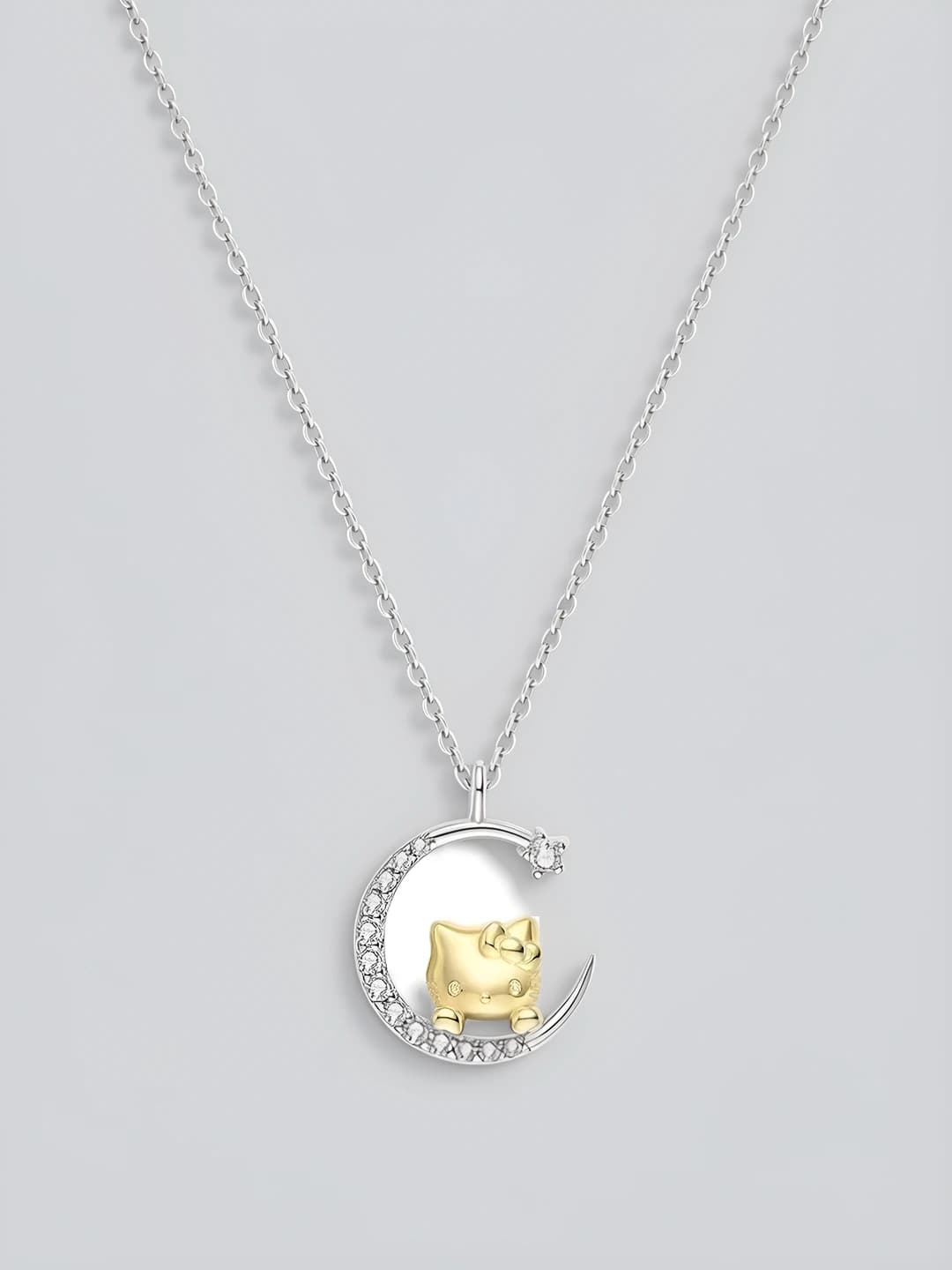 XL035 - Silver white - Moon cat
