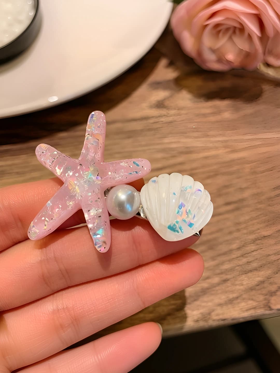 2# Pink starfish, 5.5 cm, 4 cm