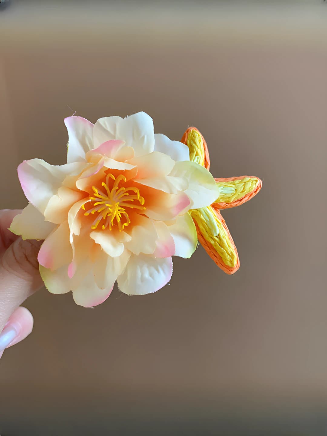 34# Alligator clip - Yellow-Orange