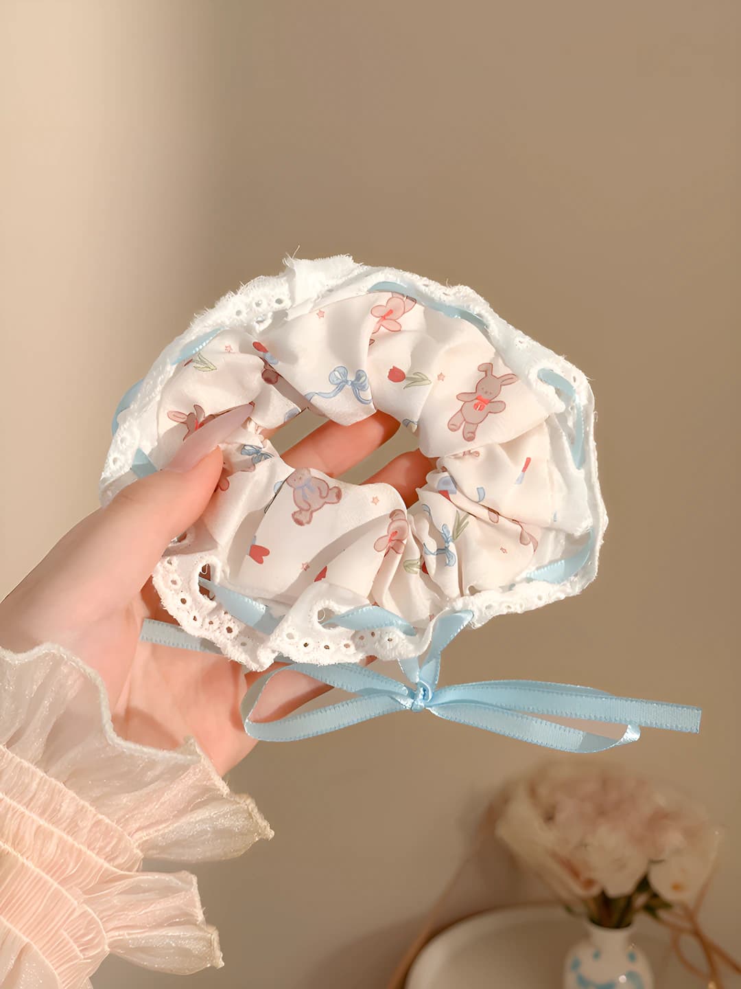 4# Lace ribbon hair tie - 12 cm